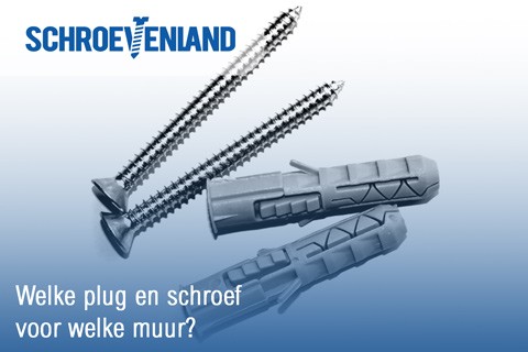 Welke plug en schroef voor welke muur?