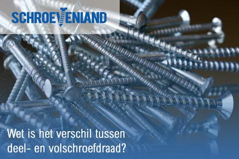 Wat is het verschil tussen deellijn- en volschroefdraad?