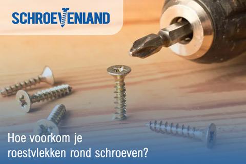 Hoe voorkom je roestvlekken rond schroeven?