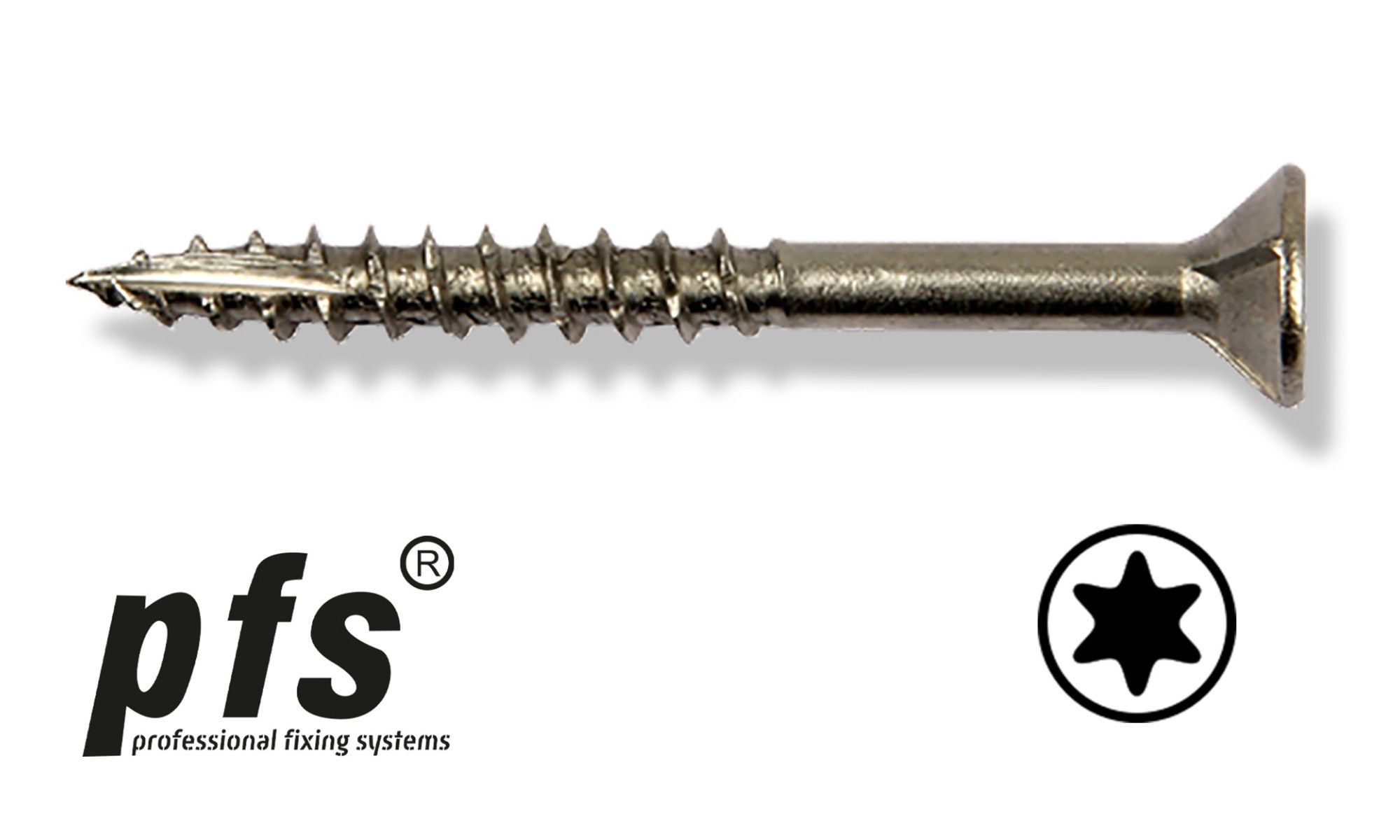 PFF Houtbouwschroef 4x40 Torx RVS PFF Houtbouwschroef 4x40 Torx RVS